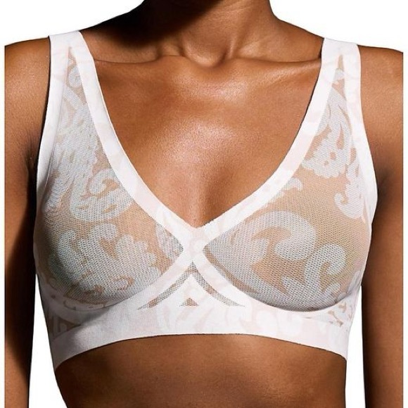 EBY 2 for 1 White & Black Floral Lace Bralette - Picture 2 of 7